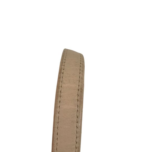 Michael Kors Jet Set Monogram Shoulder Bag Pleated White Tan Signature MK Logo - Picture 9 of 13